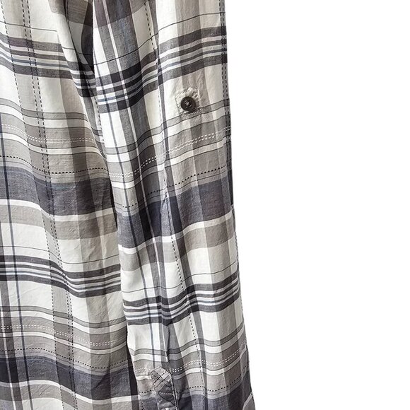 Kuhl Womens Spektra Plaid Top Roll Sleeve Size  Large Tencel - Picture 6 of 9
